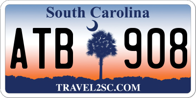 SC license plate ATB908