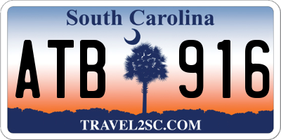 SC license plate ATB916
