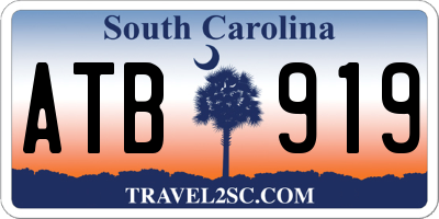 SC license plate ATB919