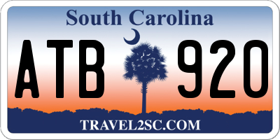 SC license plate ATB920