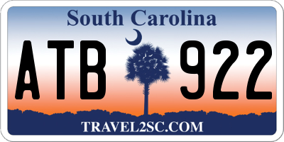 SC license plate ATB922