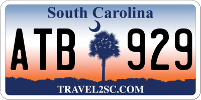 SC license plate ATB929