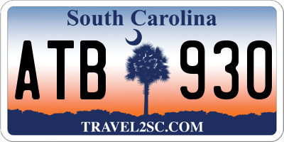 SC license plate ATB930