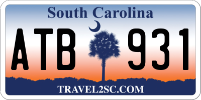 SC license plate ATB931