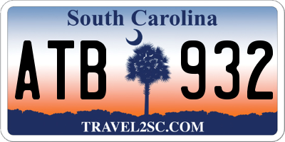 SC license plate ATB932