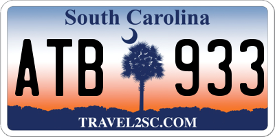 SC license plate ATB933