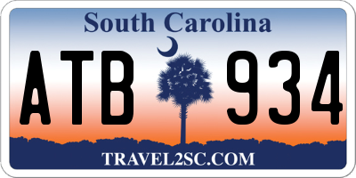 SC license plate ATB934