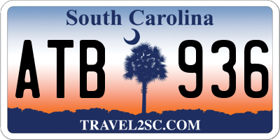 SC license plate ATB936