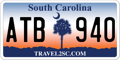 SC license plate ATB940
