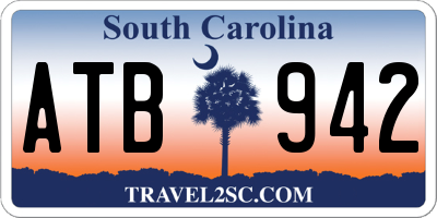 SC license plate ATB942