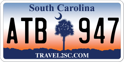 SC license plate ATB947
