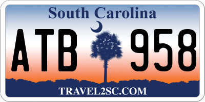 SC license plate ATB958
