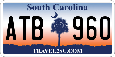 SC license plate ATB960