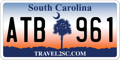 SC license plate ATB961