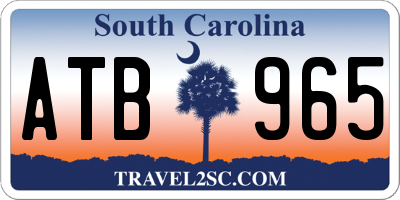 SC license plate ATB965