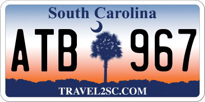 SC license plate ATB967