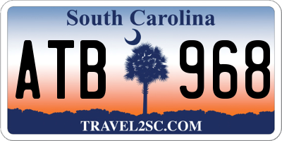 SC license plate ATB968