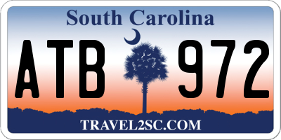 SC license plate ATB972