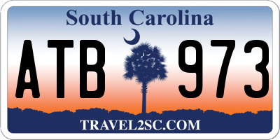 SC license plate ATB973