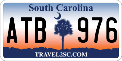SC license plate ATB976