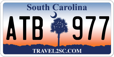 SC license plate ATB977
