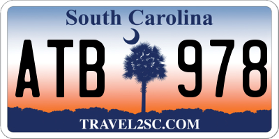 SC license plate ATB978