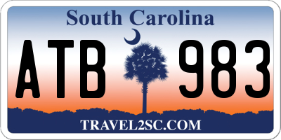 SC license plate ATB983