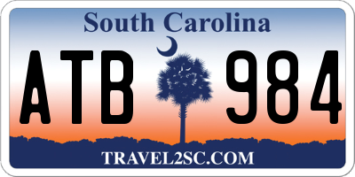 SC license plate ATB984