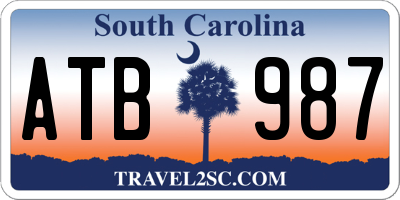 SC license plate ATB987