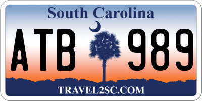 SC license plate ATB989