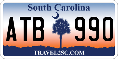 SC license plate ATB990