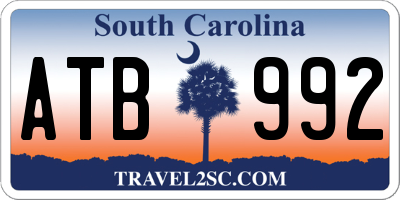 SC license plate ATB992