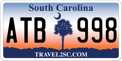 SC license plate ATB998