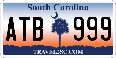 SC license plate ATB999