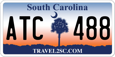 SC license plate ATC488