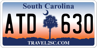 SC license plate ATD630
