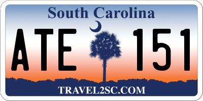 SC license plate ATE151