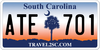 SC license plate ATE701