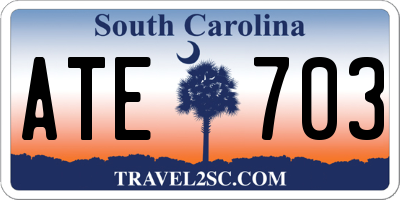SC license plate ATE703