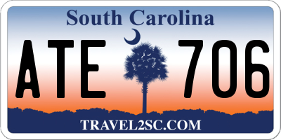 SC license plate ATE706