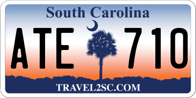 SC license plate ATE710