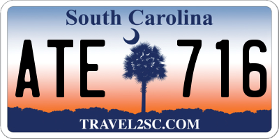 SC license plate ATE716
