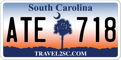 SC license plate ATE718
