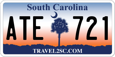 SC license plate ATE721