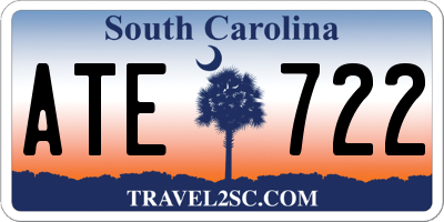 SC license plate ATE722