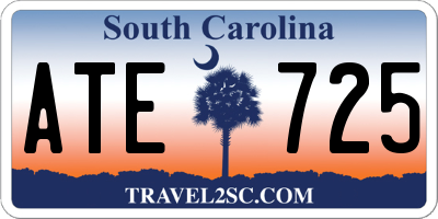 SC license plate ATE725