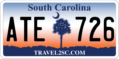 SC license plate ATE726