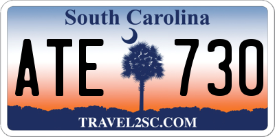 SC license plate ATE730
