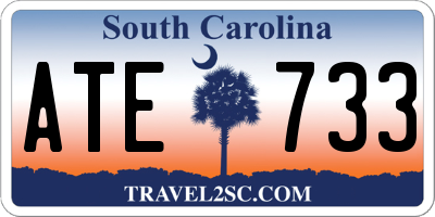 SC license plate ATE733