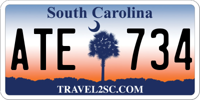 SC license plate ATE734